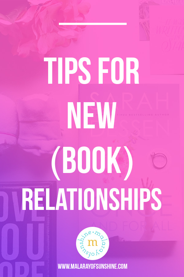 tips for new (book) relationships - pink and purple gradient